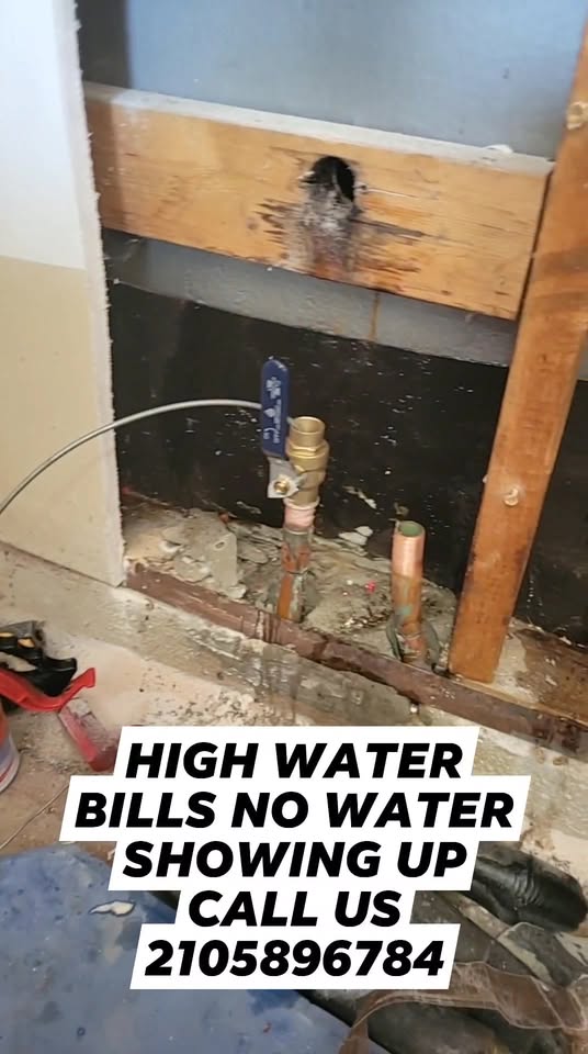 Slab leak repair with new shutoff valve